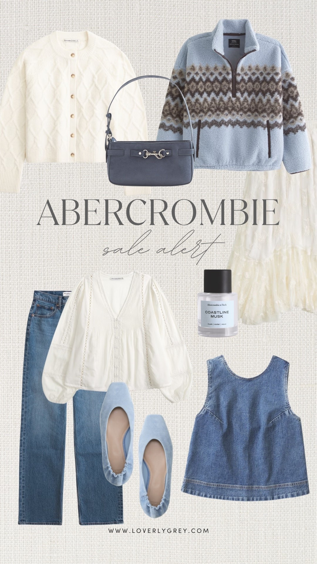 Abercrombie is getting me with these fall finds! Cozy cardigans, denim, ballet flats and that blue fleece are exactly what I want to wear on repeat this season.
