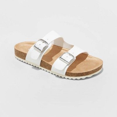 Girls' Drew Double Buckle Molded Slip-On Footbed Sandals - Cat & Jack | Target