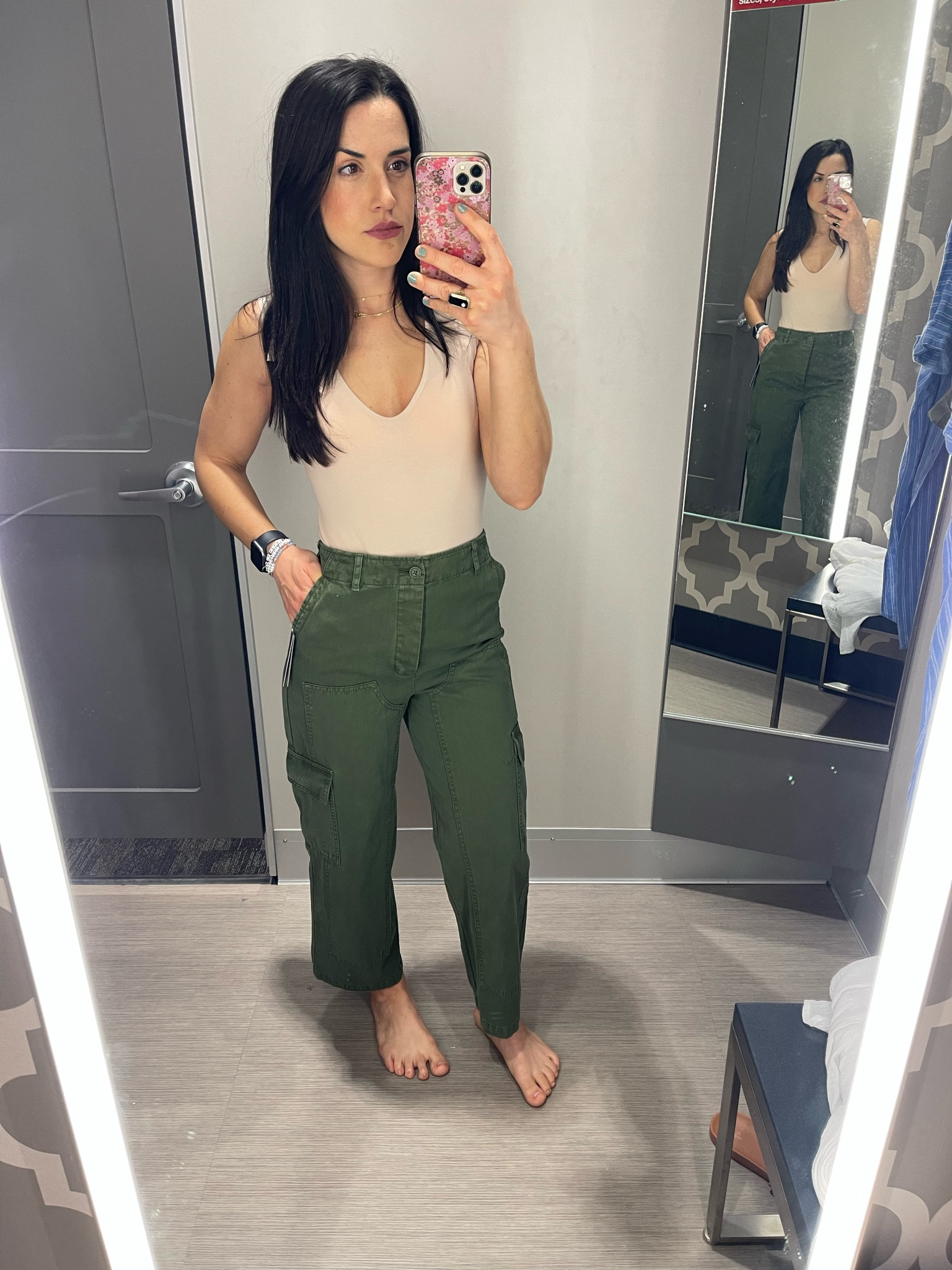 Easter outfit | pants for Easter | cargo pants | green pants | affordable fashion | bodysuit | spring style | what to wear 

Bodysuit true to size. Small
Pants true to size. 2
Tank sized down one to xs  