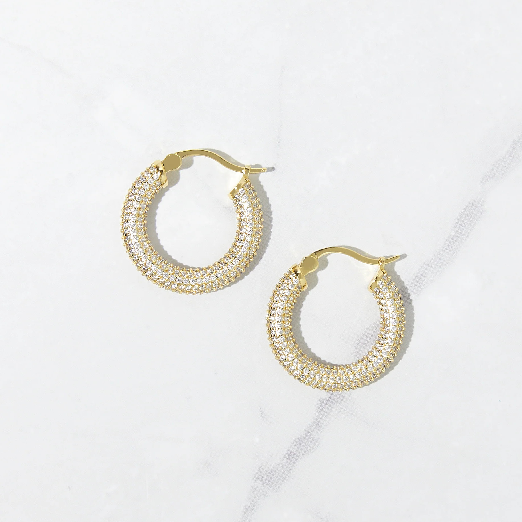 Pavé Tube Hoops | Sami Jewels
