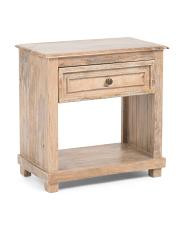 28x16x28 Jensen 1 Drawer Solid Wood Side Table | TJ Maxx