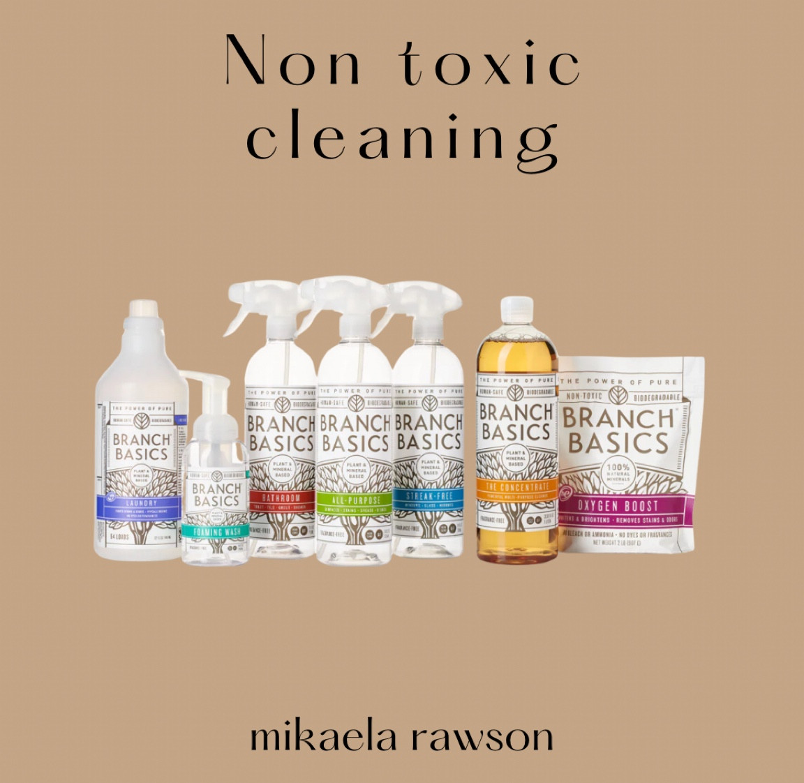 I’m on a journey to go non toxic for all of my household and body products. These cleaning products and 100% clean! 🫶🏼