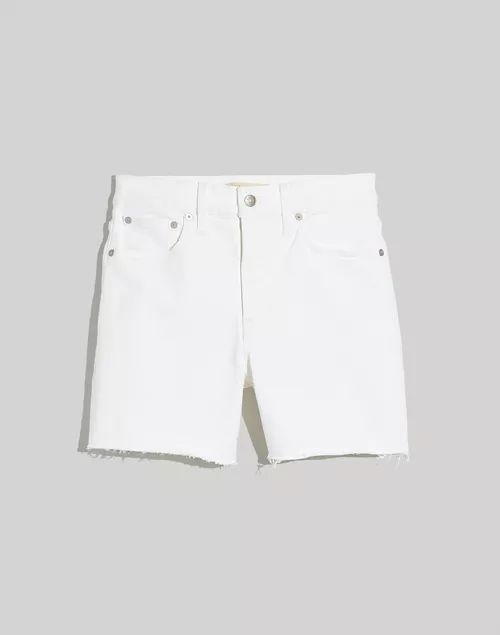 The Perfect Mid-Length Jean Short in Tile White | Madewell