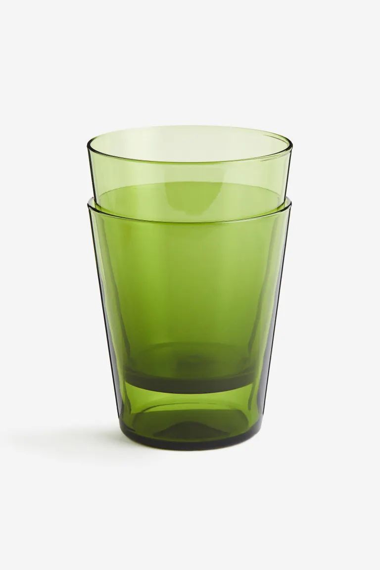 2-pack stackable drinking glasses | H&M (US + CA)