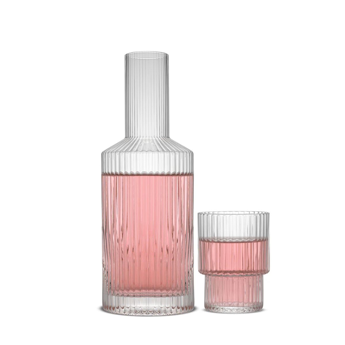 Elle Fluted Bedside Decanter Set | JoyJolt