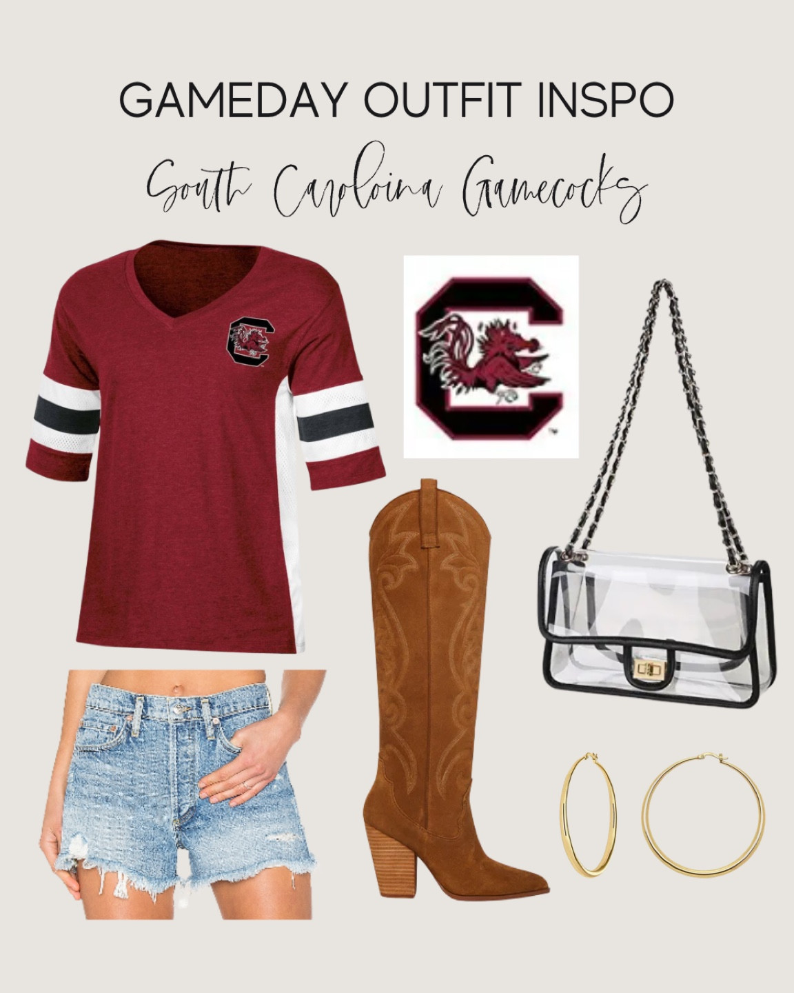 College Football. Gamday Attire. South Carolina Gamecocks. Gameday Outfit. University of South Carolina Gamecocks. Garnet and Black. Gameday outfit inspiration. Tailgate Outfit. College
football.



#LTKunder50 #LTKU #LTKunder100