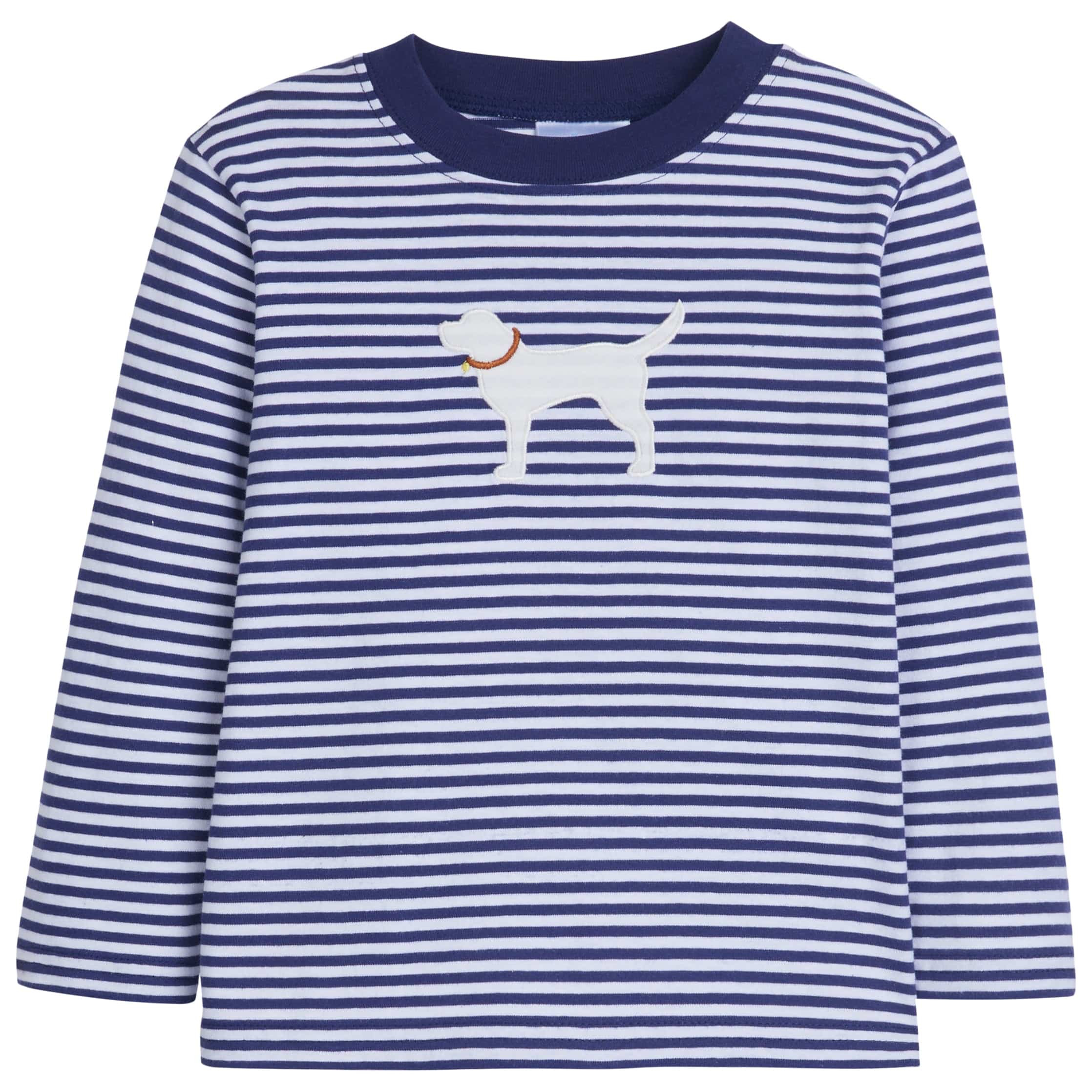 Lab Applique T-Shirt - Little Boy's Long Sleeve | Little English