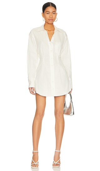 Noria Shirt Mini Dress in Bright White | Revolve Clothing (Global)
