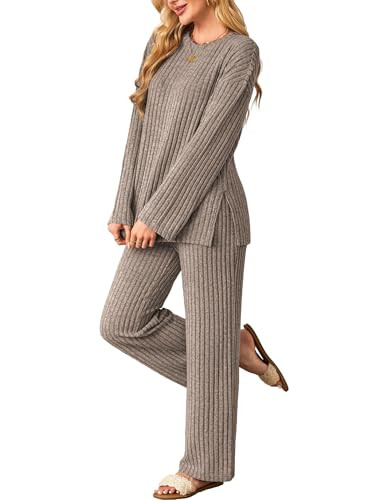 Kikibell Womens Sets 2 Piece Outfits Matching Lounge Set Cozy Knit Pajamas Oversized Loungewear F... | Amazon (US)