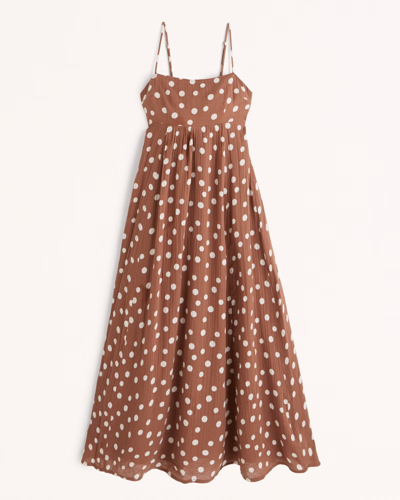 Babydoll Maxi Dress | Abercrombie & Fitch (US)