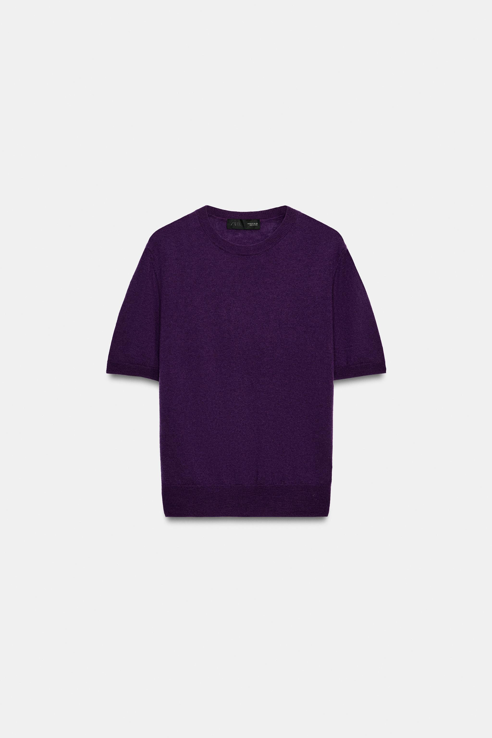 100% WOOL SHORT SLEEVE JUMPER | Zara Canada