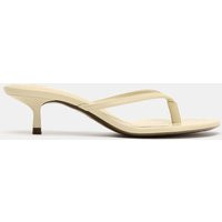 Zara - Kitten Heel Sandals - Vanilla Yellow - 8 - Woman | Zara US