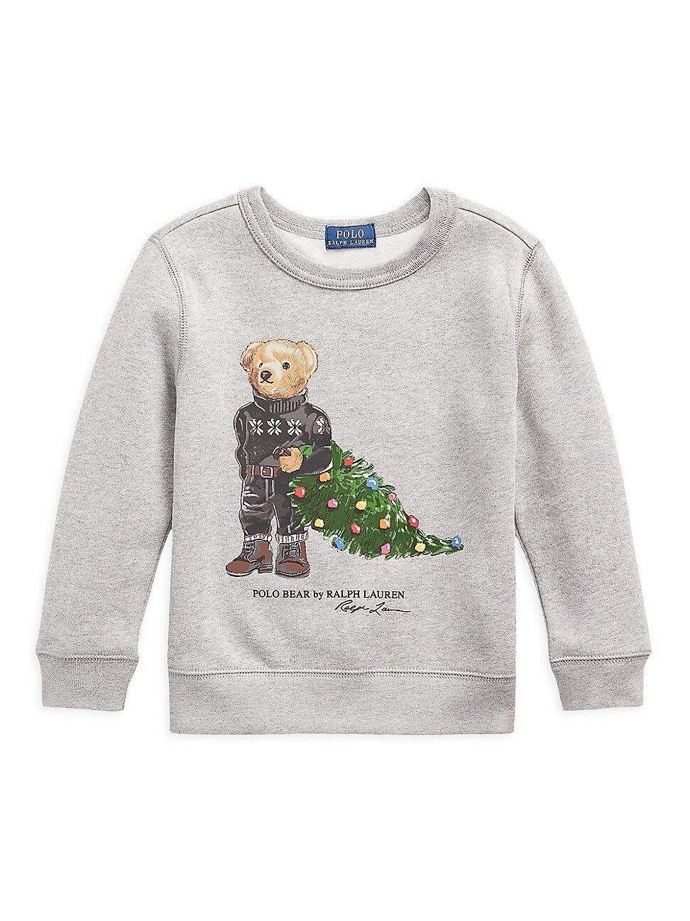 Little Boy's & Boy's Holiday Polo Bear Fleece Sweatshirt | Saks Fifth Avenue