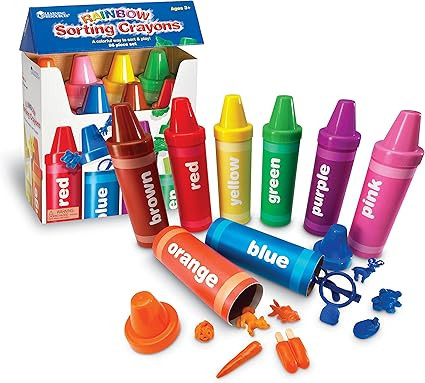 Learning Resources Rainbow Sorting Crayons - 56 Pieces, Ages 3+ Kids Crayons, Early Color Recogni... | Amazon (US)