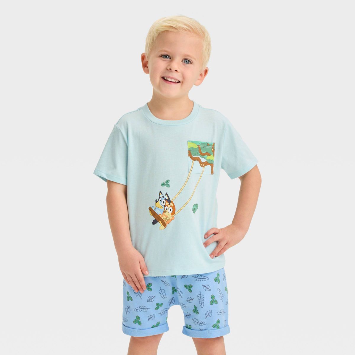 Toddler Boys' Bluey Top and Bottom Set - Blue | Target