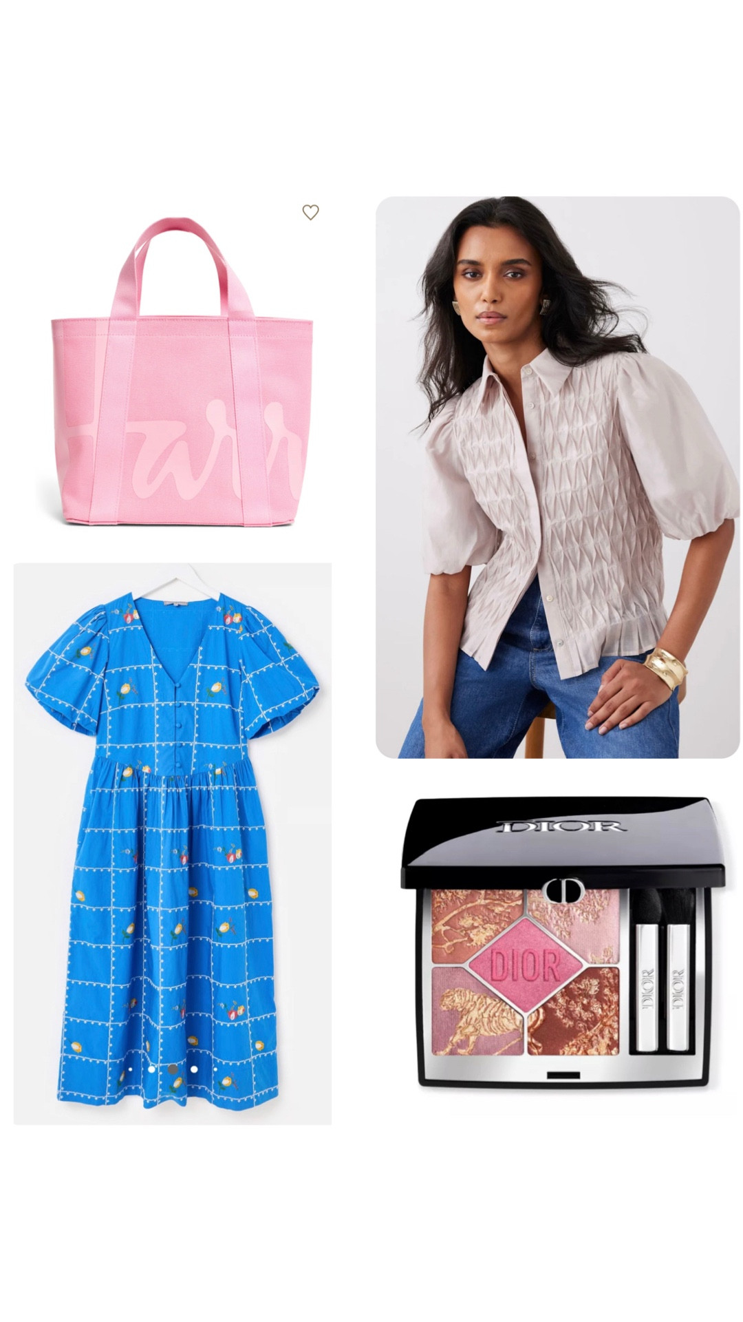 A selection here of puff sleeve tops and dresses, Dior Beauty eyeshadow palettes and small tote bags from Harrods!

#LTKuk #LTKspring #LTKstyletip