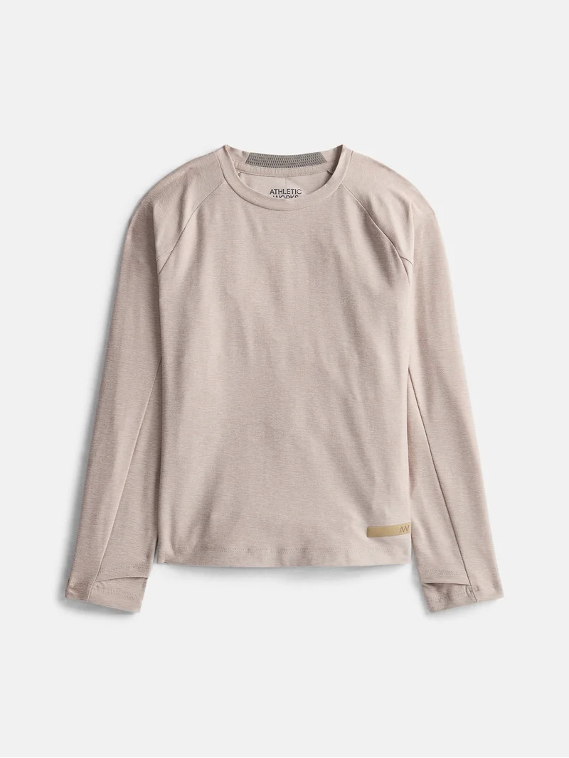 Athletic Work Boys ButterCore Tee with Long Sleeves, Sizes 4-18 | Walmart (US)