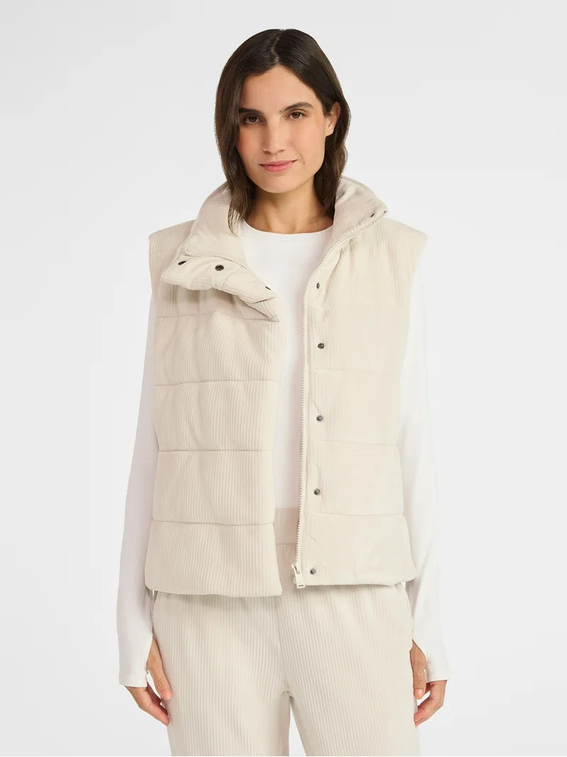 Avia Women's and Women's Plus Velour Ribbed Vest, Sizes XS-4X | Walmart (US)