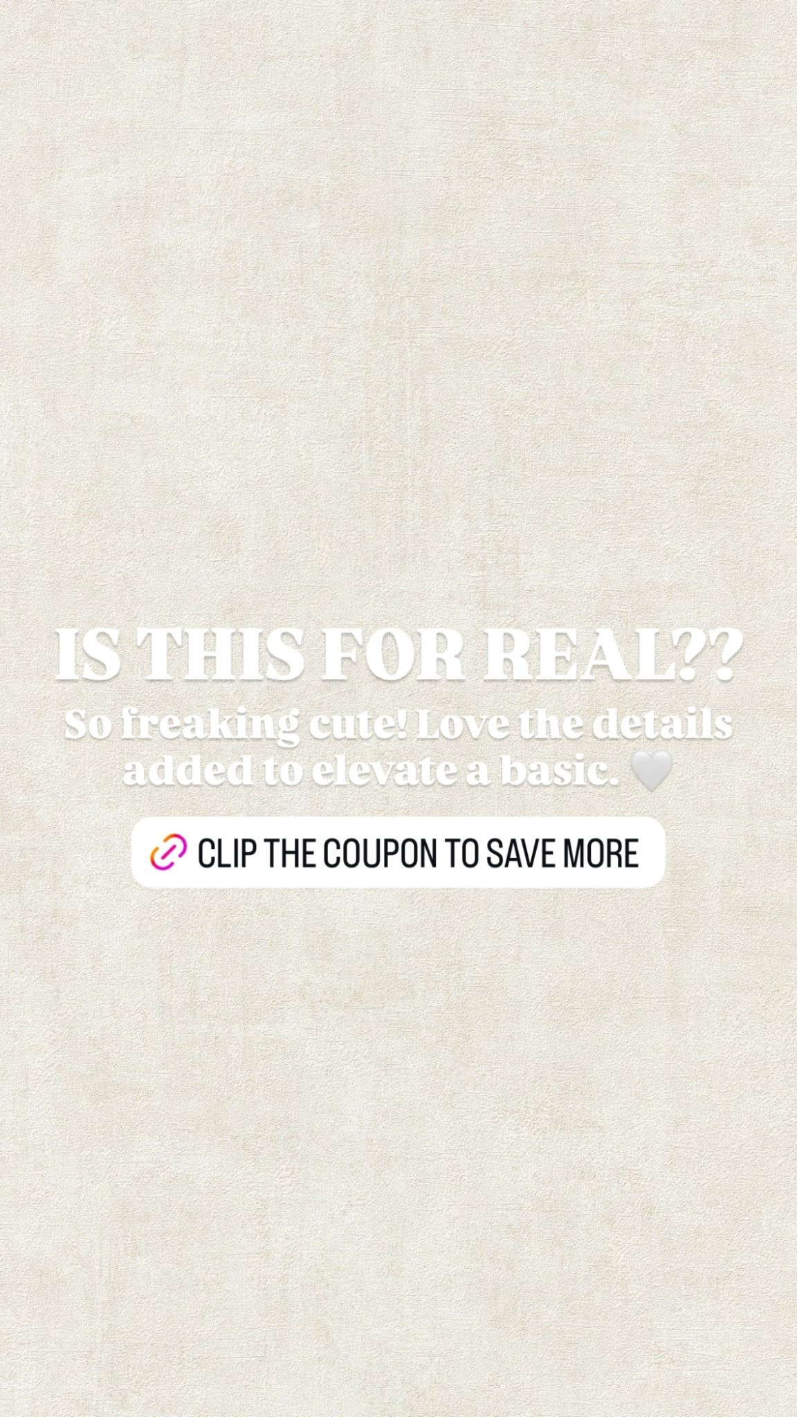 IS THIS FOR REAL?? So freaking cute! Love the details added to elevate a basic. 🤍