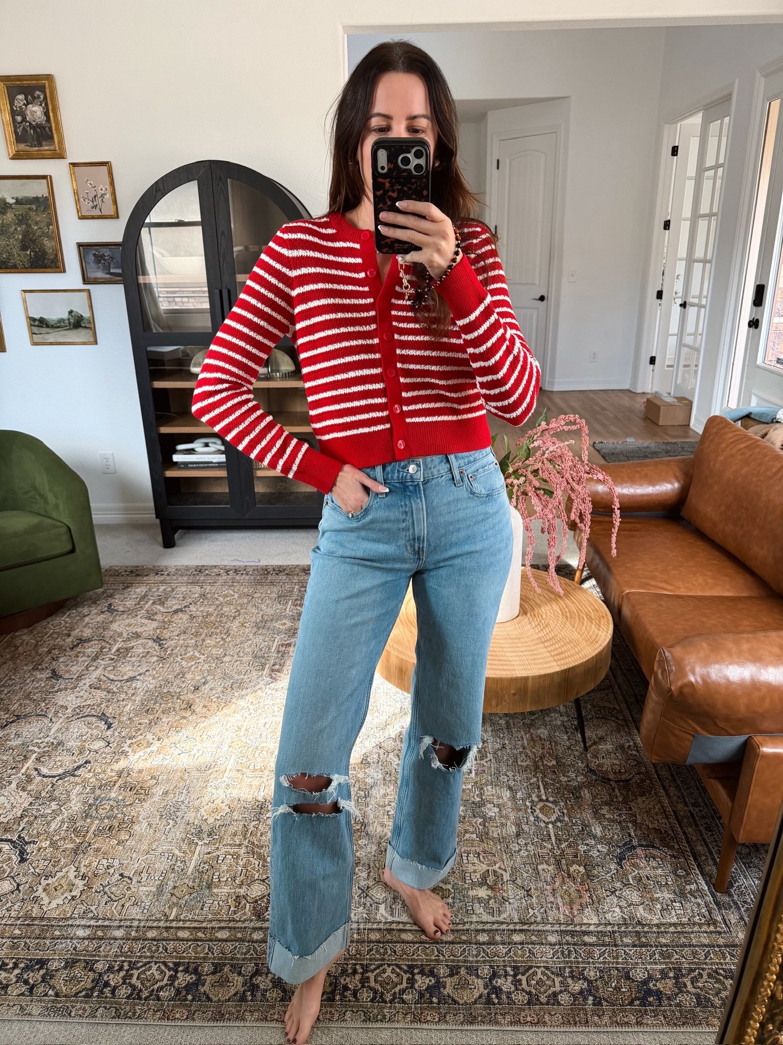 Abercrombie denim sale starts today! 25-40% off all jeans, plus stack code DENIMAF for an extra 15% off! Then 20% off everything else! 
These are the high rise 90s relaxed cuffed hem jeans. I wear a 27 long. 

#LTKgrwm #LTKTall #LTKSaleAlert