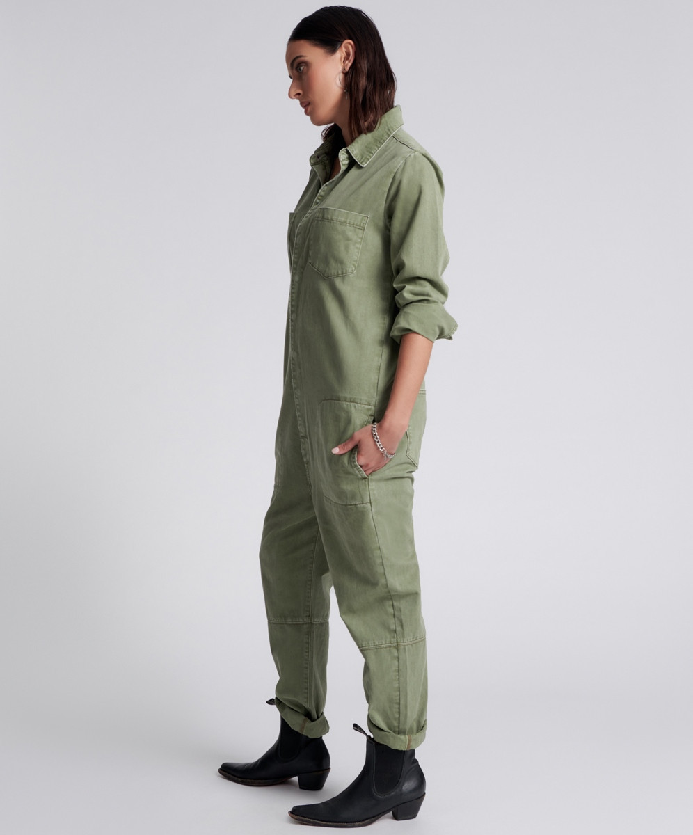 SUPER KHAKI PARADISE UTILITY JUMPSUIT | OneTeaspoon