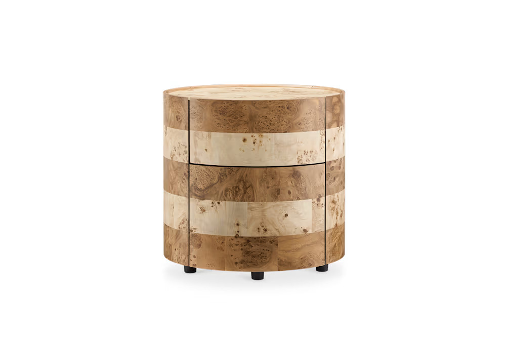 Mika Burl Wood Side Table | Castlery | Castlery US