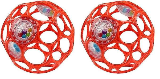 Bright Starts Oball Easy-Grasp Rattle BPA-Free Infant Toy in Red, Age Newborn and up, 4 Inches (P... | Amazon (US)