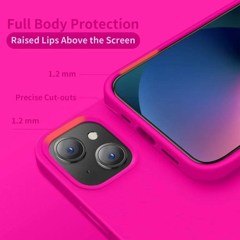 iPhone 13 Silicone Case (6.1 inch) {Shock-Absorbent- Protective Slim Silicone Case Compatible for... | Walmart (US)