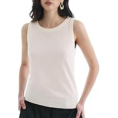 Women's Sleeveless Summer Sweaters Crew Neck Casual Lightweight Tank Top 2026 Tops for Women | Amazon (US)