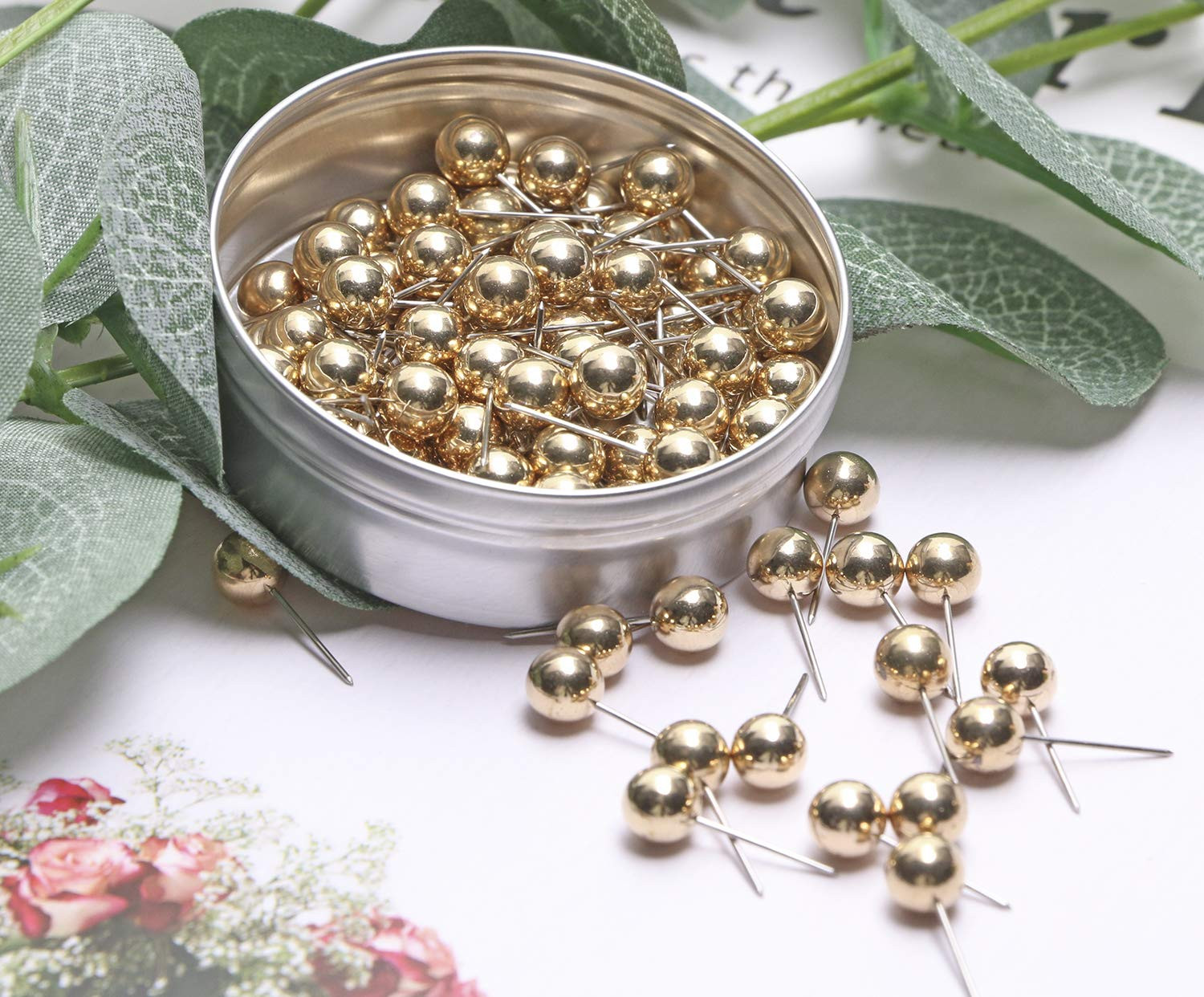 Amazon.com: Tupalizy 100PCS 1/4 Inch Small Round Head Map Tacks Pins for Home Office Bulletin Cor... | Amazon (US)