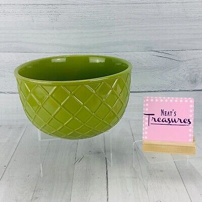 SCM Design Large Green Embossed Diamond Design Stoneware Mixing Serving Bowl  | eBay | eBay US