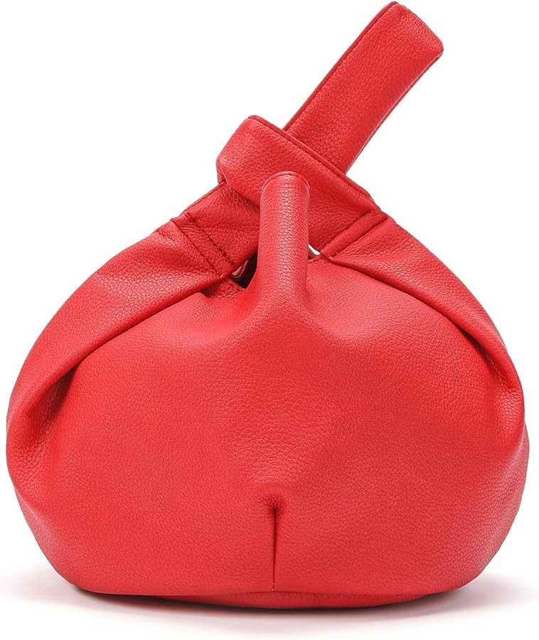 Women's Small Tote Bag for Women Soft Leather Top Handle Bag Wristlet Knot Pouch Purses and Handb... | Amazon (US)