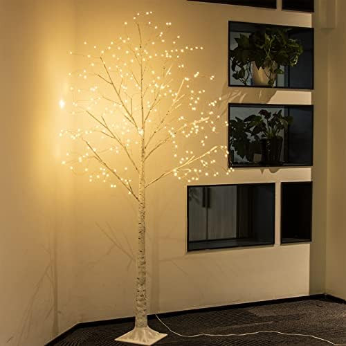 Vanthylit 6FT 288LT White Birch Tree with Fairy Lights Warm White LED Tree for Indoor and Outdoor | Amazon (US)
