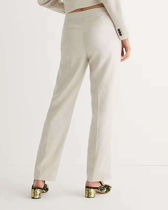 Kate straight-leg pant in stretch linen blend | J. Crew US