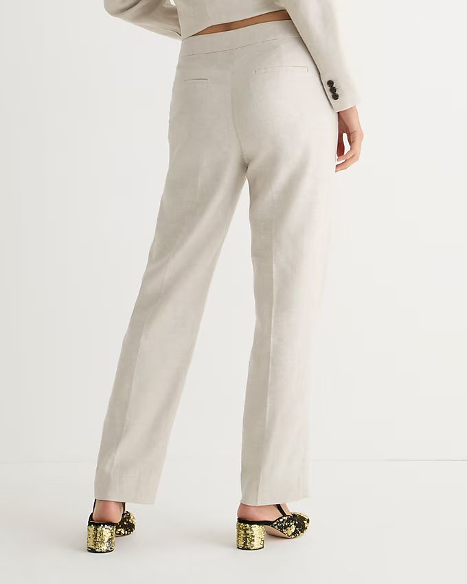 Kate straight-leg pant in stretch linen blend | J.Crew US