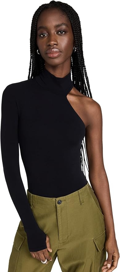 commando Women's Ballet One Shoulder Turtleneck Thong Bodysuit | Amazon (US)