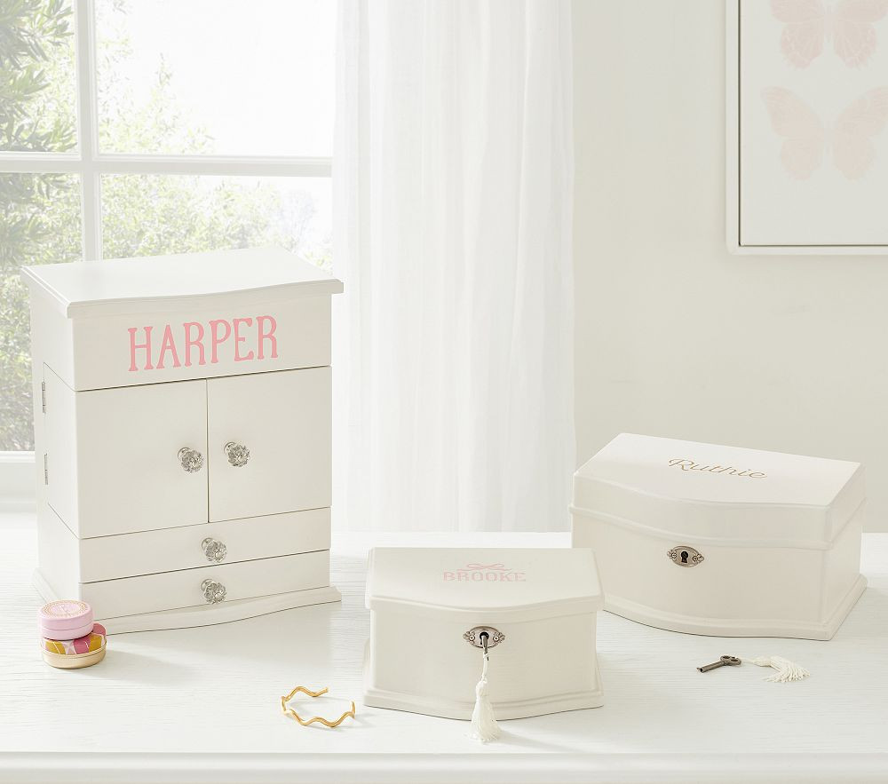 Cream Abigail Jewelry Box Collection | Pottery Barn Kids
