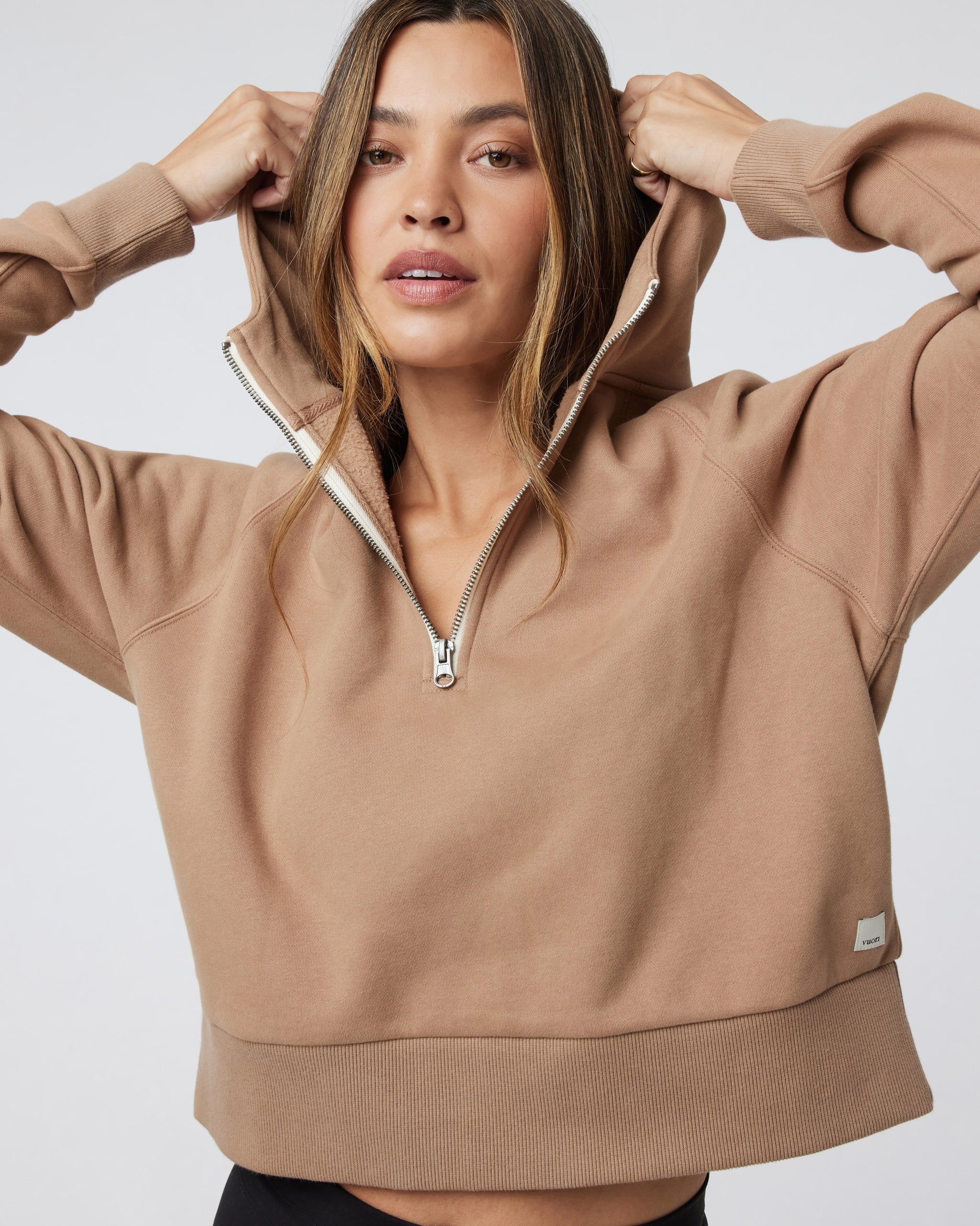 Restore Half Zip Hoodie | Women's Goldenrod Hoodie | Vuori | Vuori Clothing (US & Canada)