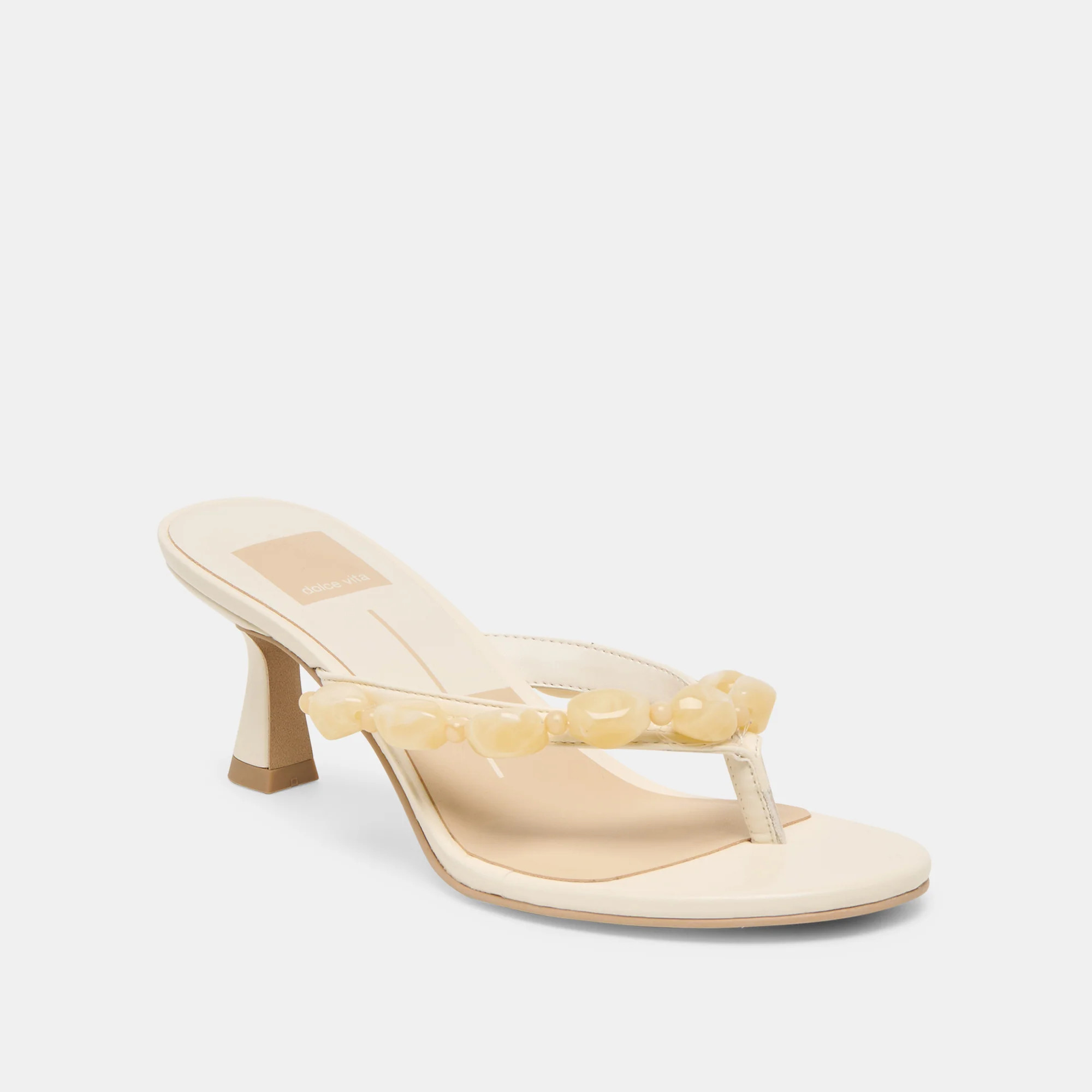 Daksie Heels Off White Leather | DolceVita.com