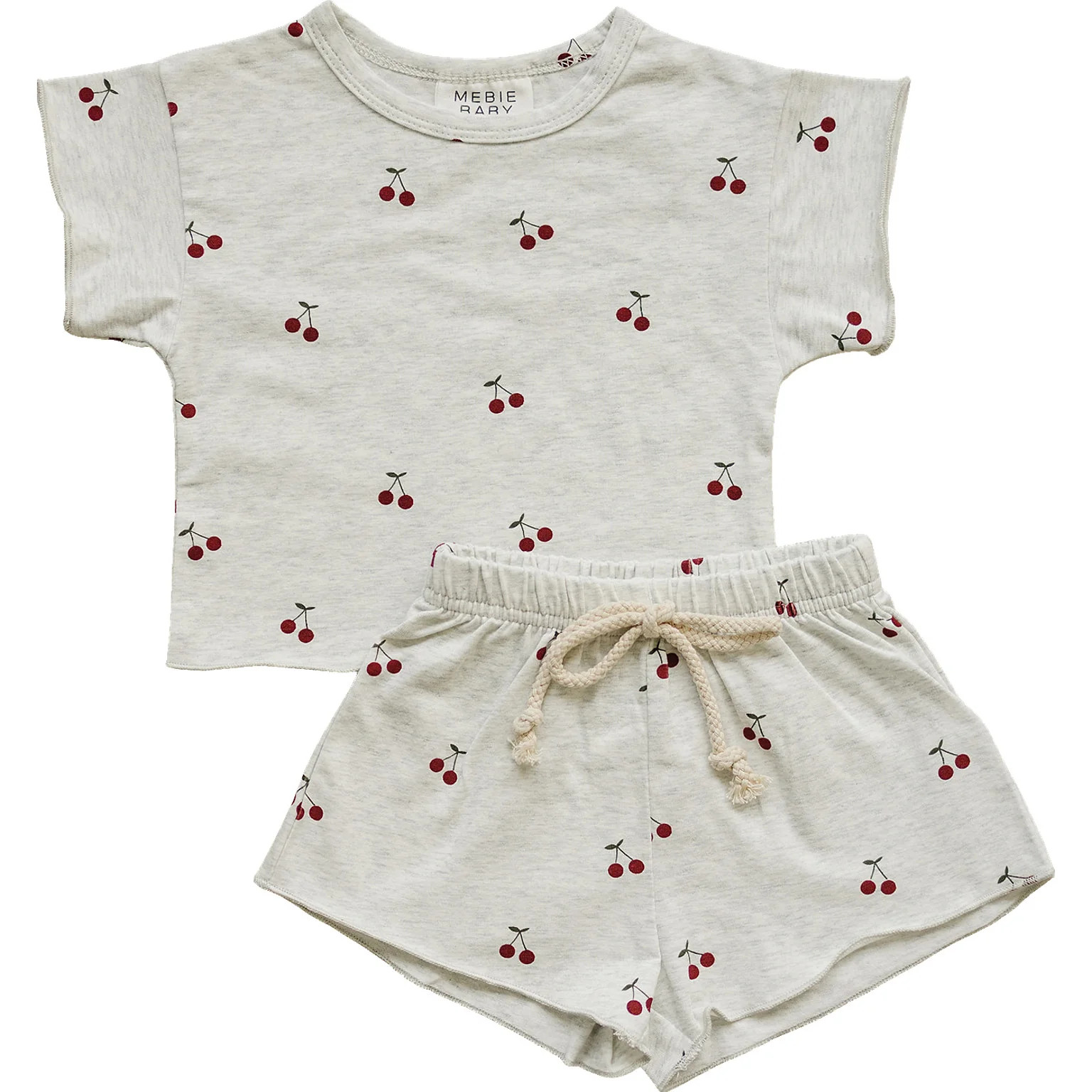 Cherries Short Set 6-12 | Mebie Baby