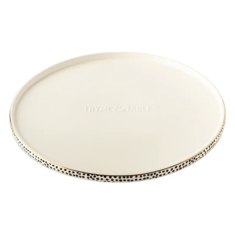 Thyme & Table 13" Ceramic Bake & Serve Stone with Glossy Finish, Dot | Walmart (US)