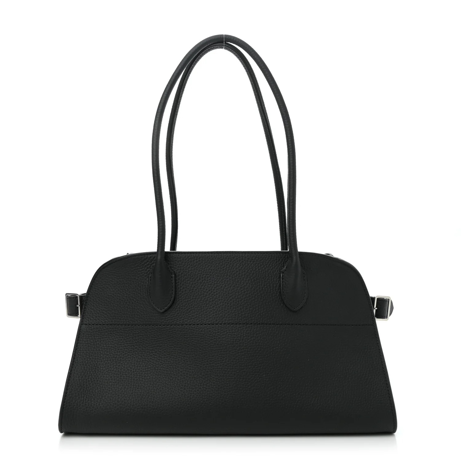 The Row Grained Calfskin EW Margaux 12 Black 1739059 | FASHIONPHILE (US)