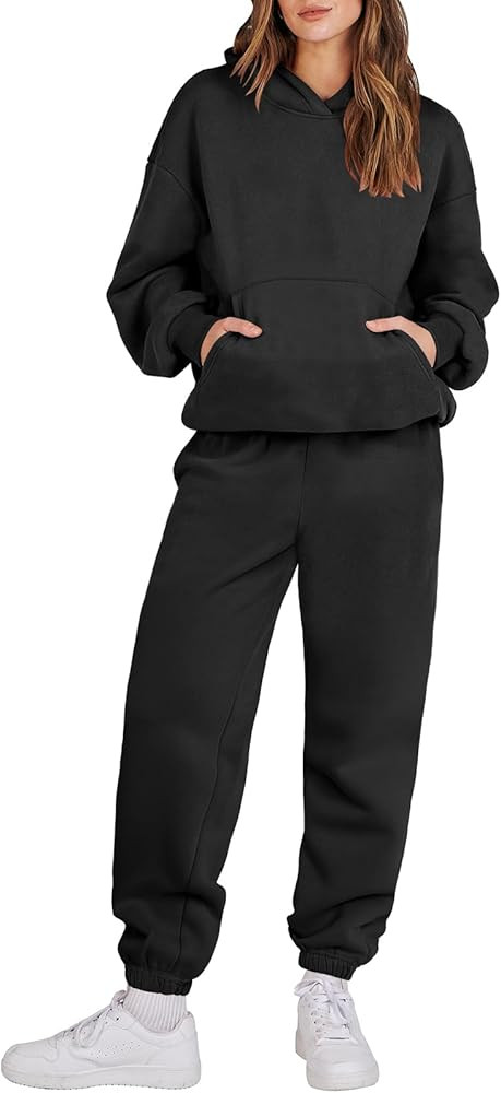 ANRABESS Women 2 Piece Outfits Hoodie Sweatshirt Tracksuit & Oversized Jogger Sweatpants Y2K Swea... | Amazon (US)