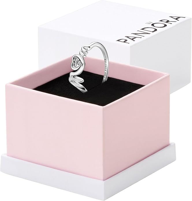 Pandora Mom Pavé Heart Ring - Mother's Day Gift - Ring for Women - Gifts for Mom - Sterling Silv... | Amazon (US)