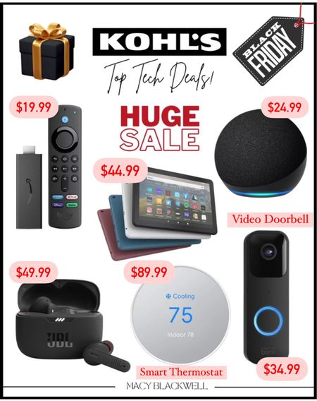 Black Friday sale. Cyber week sale. Kohls Black Friday. Kohls tech deals. Tablet sale. Video doorbell sale. Tech deals  

#LTKhome #LTKCyberweek #LTKsalealert