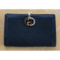 Gucci Black Bi-Fold Wallet, Vintage, Designer | Tb400 | Etsy (US)