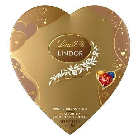 Lindt LINDOR Valentine's Day Assorted Chocolate Candy Truffles Heart, 5.5 oz. Gift Box | Walmart (US)