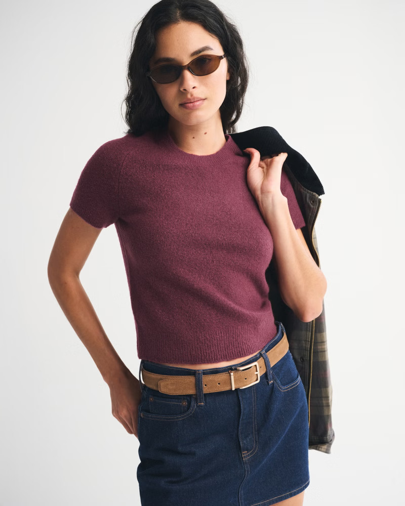 Women's Skimming Crew Sweater Tee | Women's | Abercrombie.com | Abercrombie & Fitch (US)