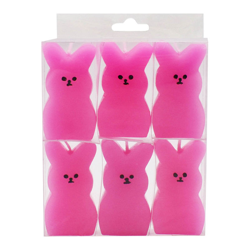 Bunny Brights 6-Pack Pink Rabbit Tealight Candles | At Home