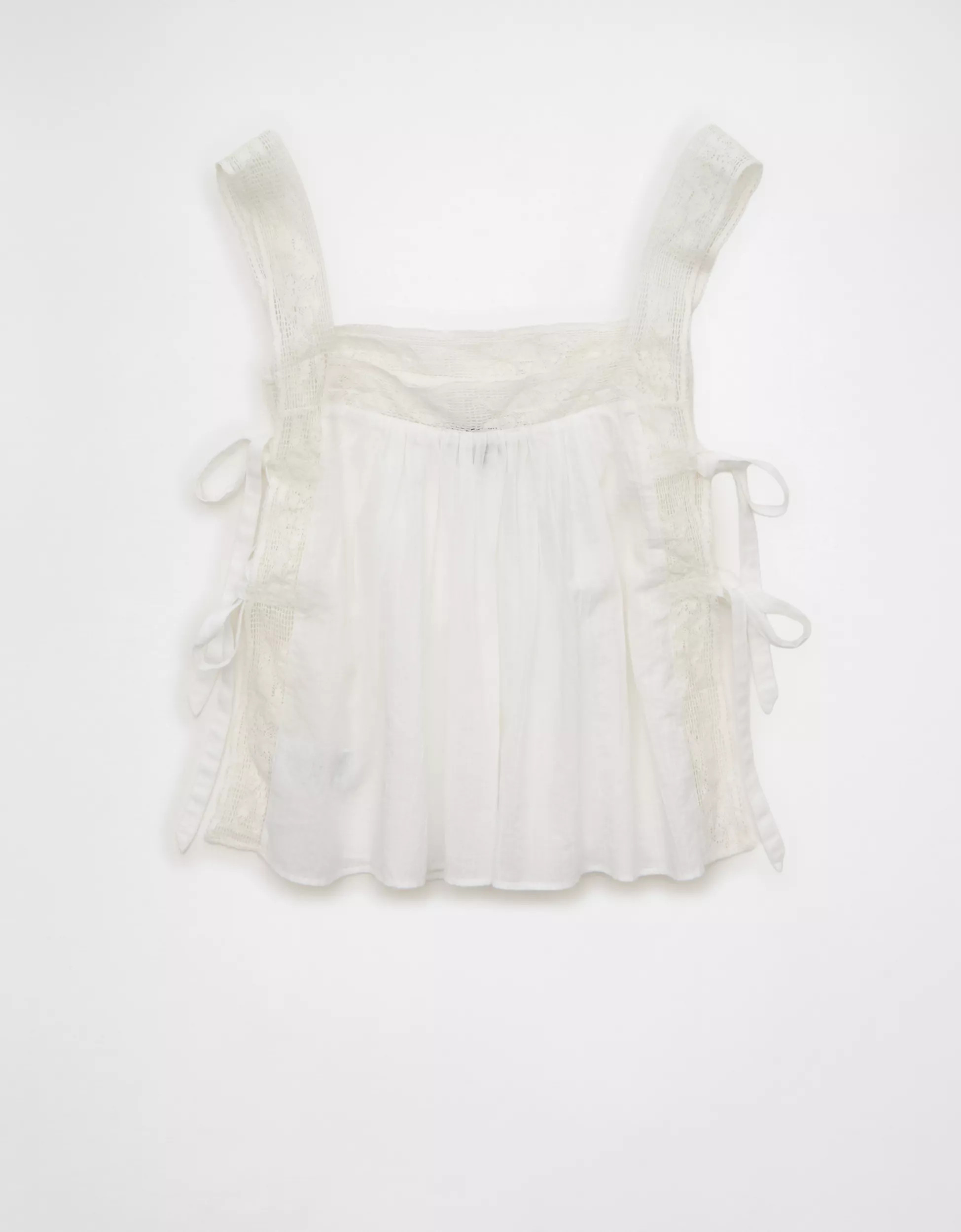 AE Side-Tie Lace Trim Cami | American Eagle Outfitters (US & CA)